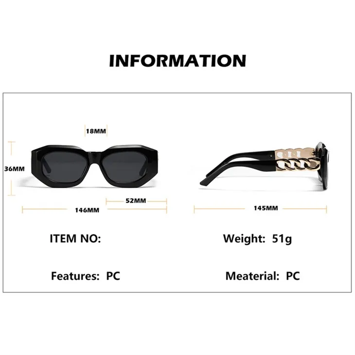 Green Square Frame Sunglasses